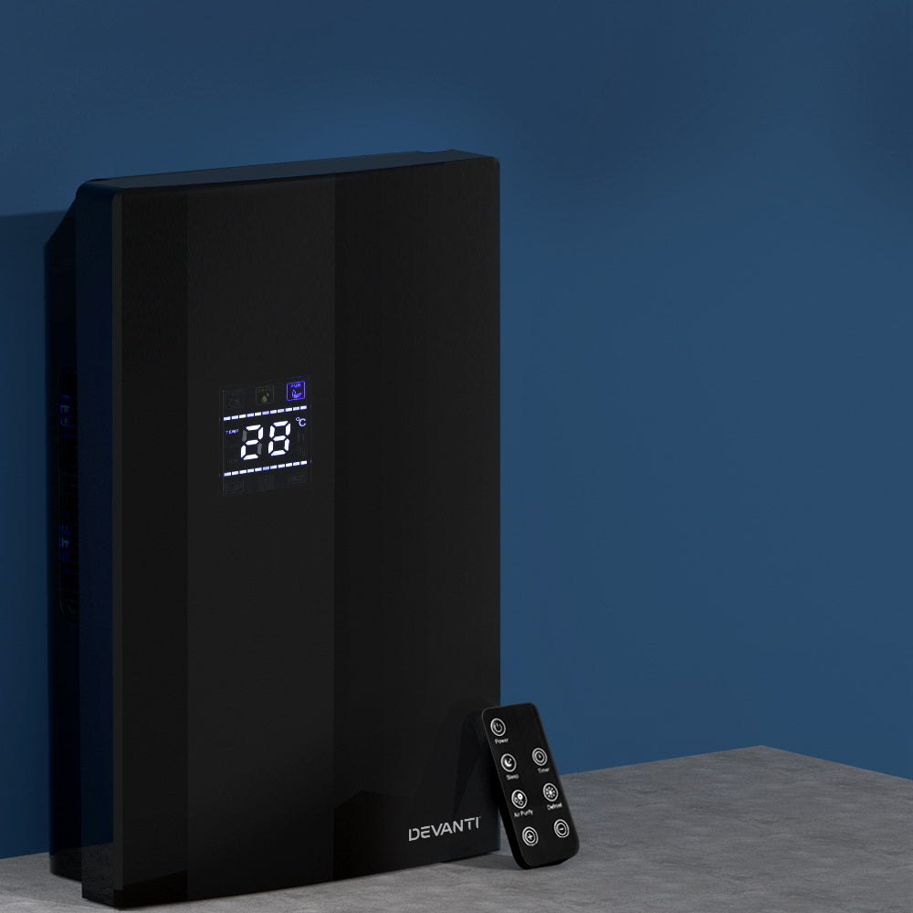 Devanti 2L Dehumidifier Air Purify Black - ZenDiffusers.com.au