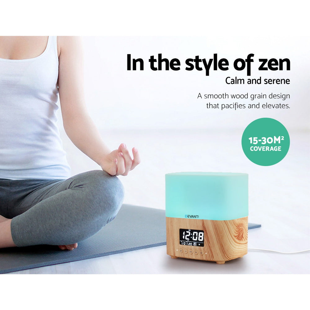 Devanti Aroma Diffuser Aromatherapy Humidifier Essential Oil Clock (OUT OF STOCK) - ZenDiffusers.com.au