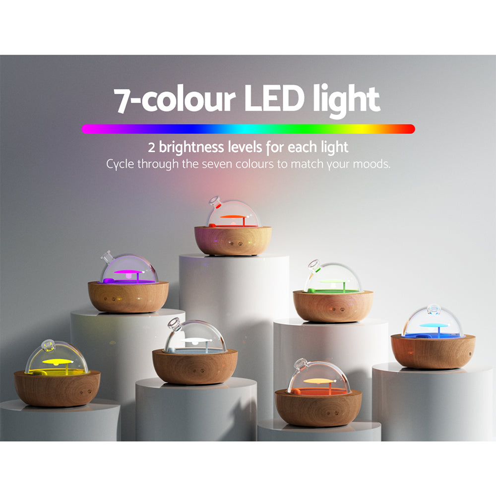 Devanti Aroma Diffuser Aromatherapy Humidifier Purifier Essential Oil LED Glass - ZenDiffusers.com.au