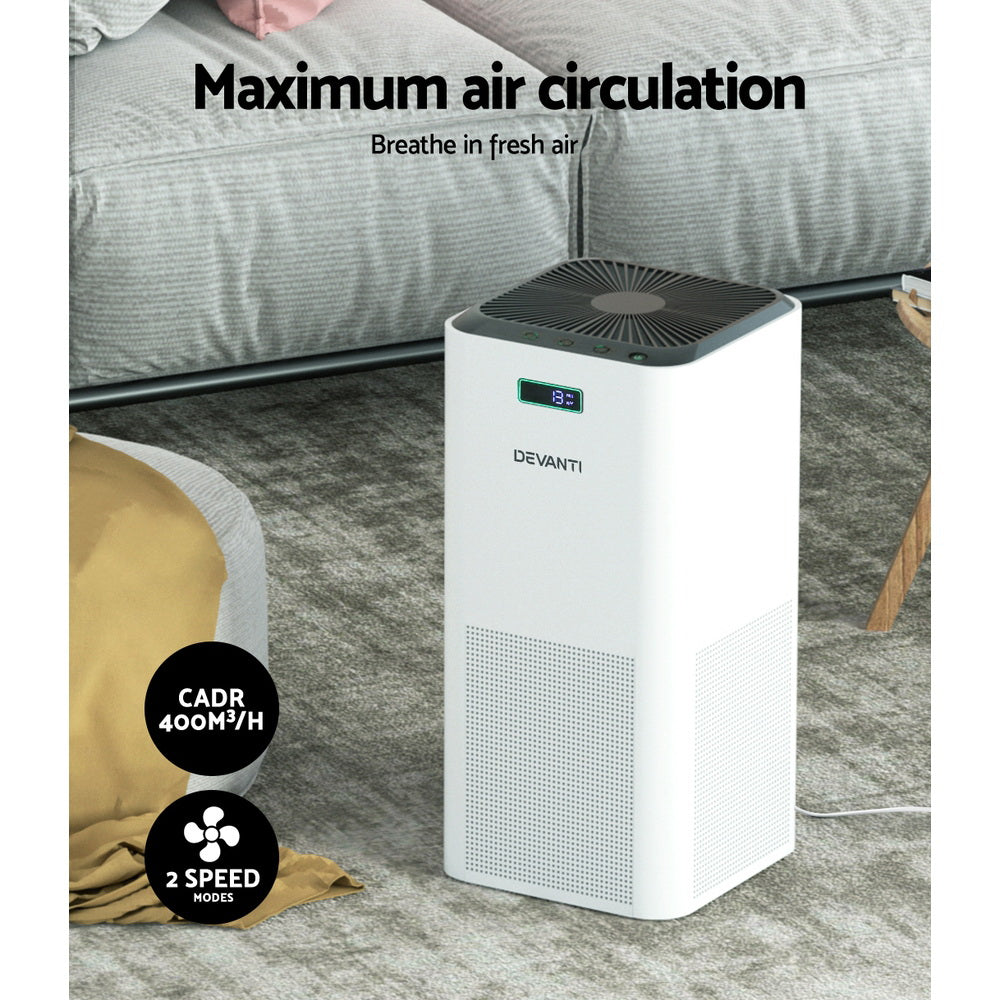 Devanti Air Purifier Home Purifiers HEPA Filter - ZenDiffusers.com.au