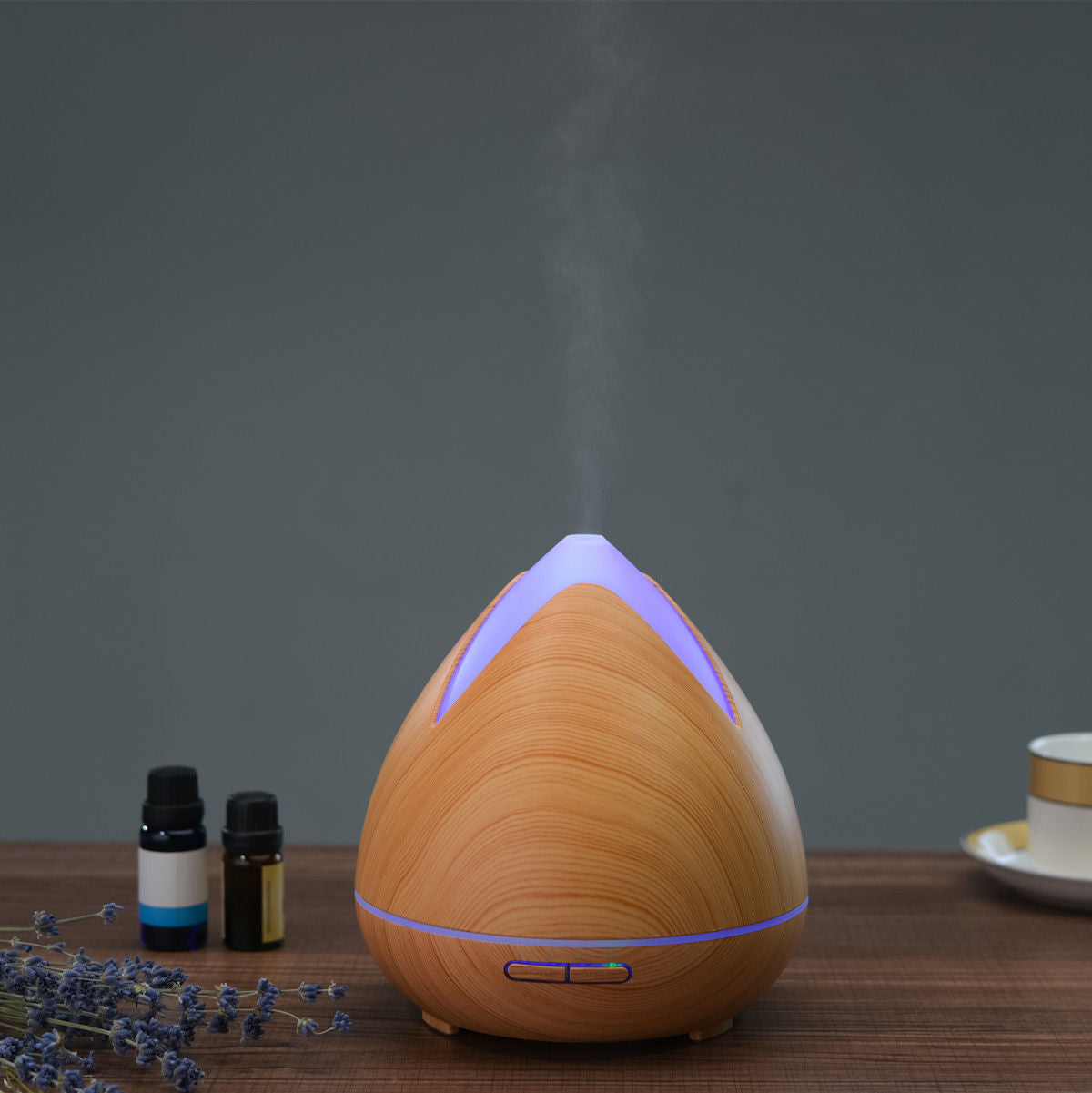 Essential Oils Ultrasonic Aromatherapy Diffuser Air Humidifier Purify 400ML - Light Wood - ZenDiffusers.com.au