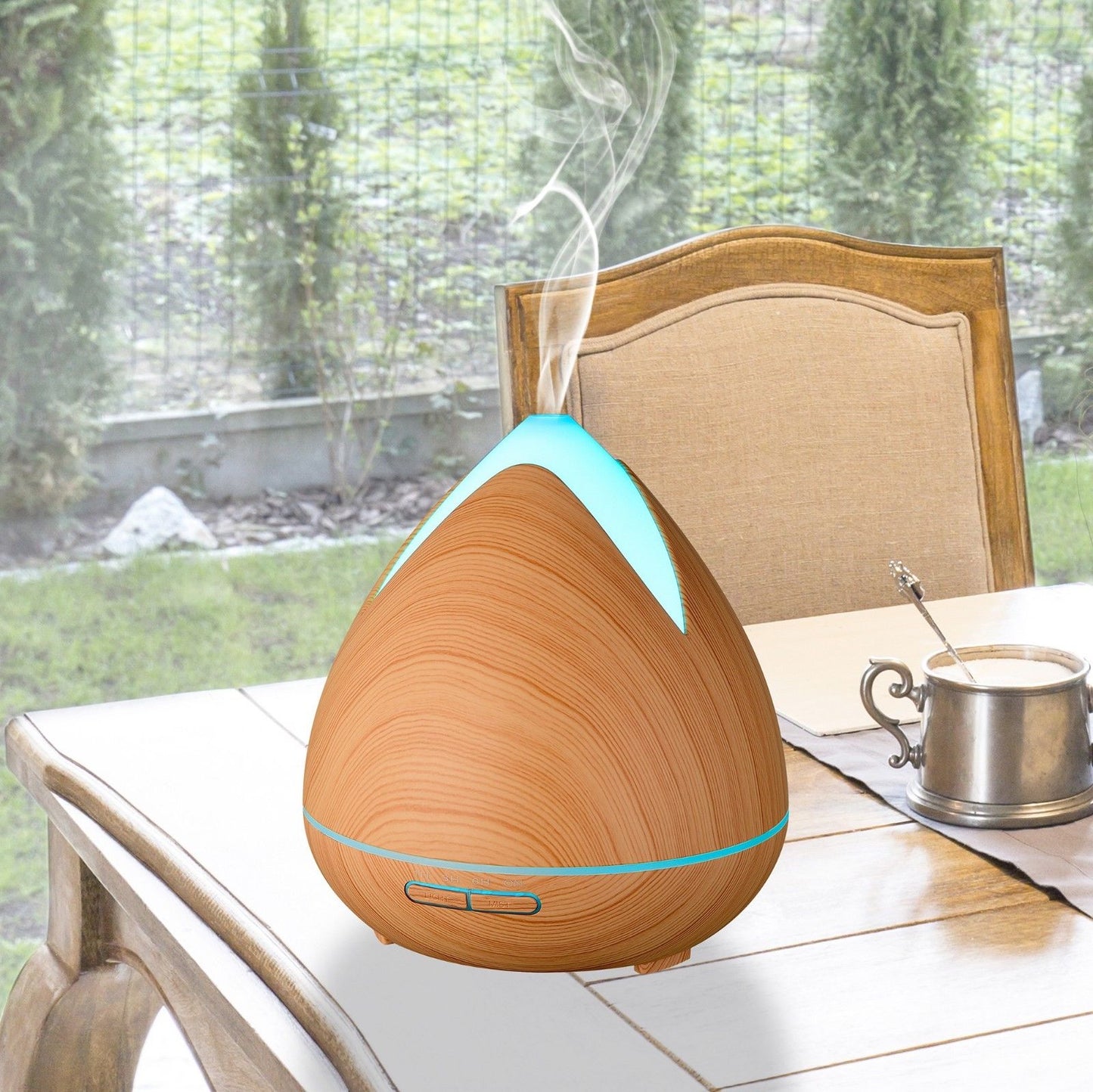 Essential Oils Ultrasonic Aromatherapy Diffuser Air Humidifier Purify 400ML - Light Wood - ZenDiffusers.com.au