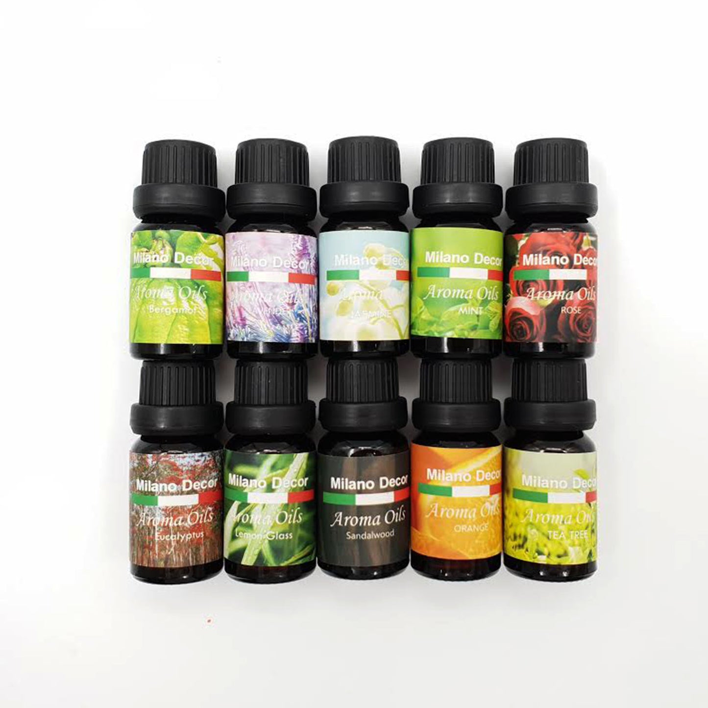 Milano Ultrasonic USB Diffuser with 10 Aroma Oils Humidifier LED Light 130ml - White - ZenDiffusers.com.au