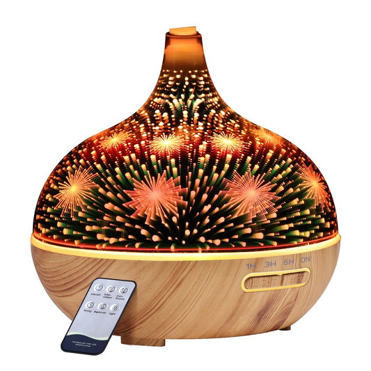 DEVANTI Aroma Aromatherapy Diffuser 3D LED Night Light Firework Air Humidifier Purifier 400ml Remote Control - ZenDiffusers.com.au