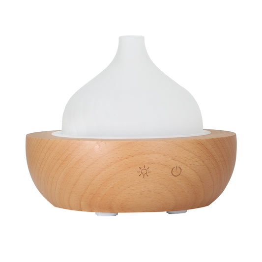 Devanti Aroma Aromatherapy Diffuser LED Oil Ultrasonic Air Humidifier Glass Wood - ZenDiffusers.com.au