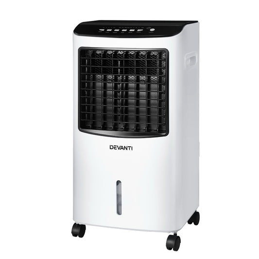 Devanti Evaporative Air Cooler Conditioner Portable 8L Cooling Fan Humidifier - ZenDiffusers.com.au