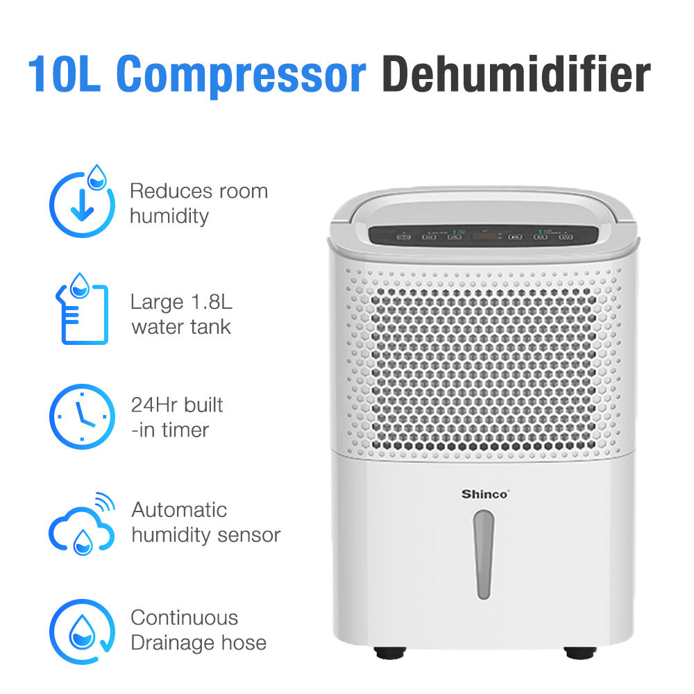 Shinco SDZ-10L Dehumidifier - ZenDiffusers.com.au